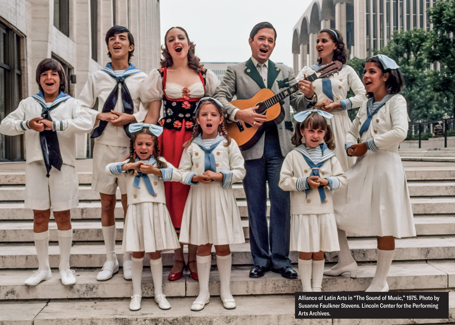 Alliance of Latin Arts in "The Sound of Music" at the 1975 Lincoln Center Out- Of-Doors Festival. Photo by Susanne Faulkner Stevens, Lincoln Center for the Performing Arts Archives.